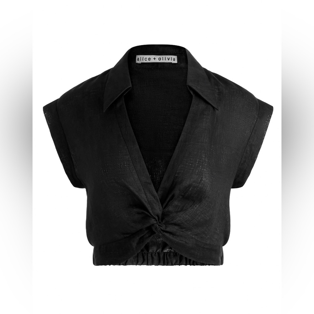 Alice + Olivia Mila Twisted Crop Top - Picture 6 of 7